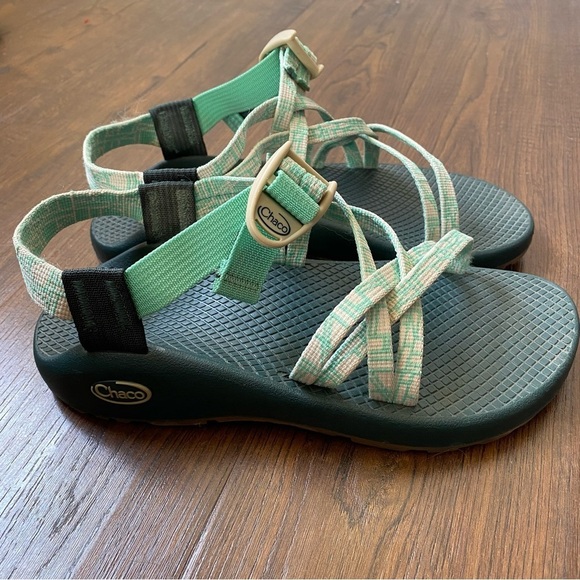 Chaco ZX1 Classic Outdoor Sport Hiking Sandals Pep PineGreen Strap SZ 6 - Picture 7 of 10